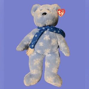 Snowflake blue TY bear